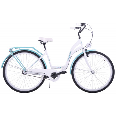 Mestský bicykel 26" Kozbike K21 3 prevodový Bielo Modrý 
